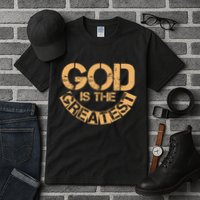 GOD is the Greatest Army Stamp Print Tall T-Shirt