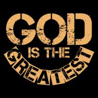 GOD is the Greatest Army Stamp Print Button
