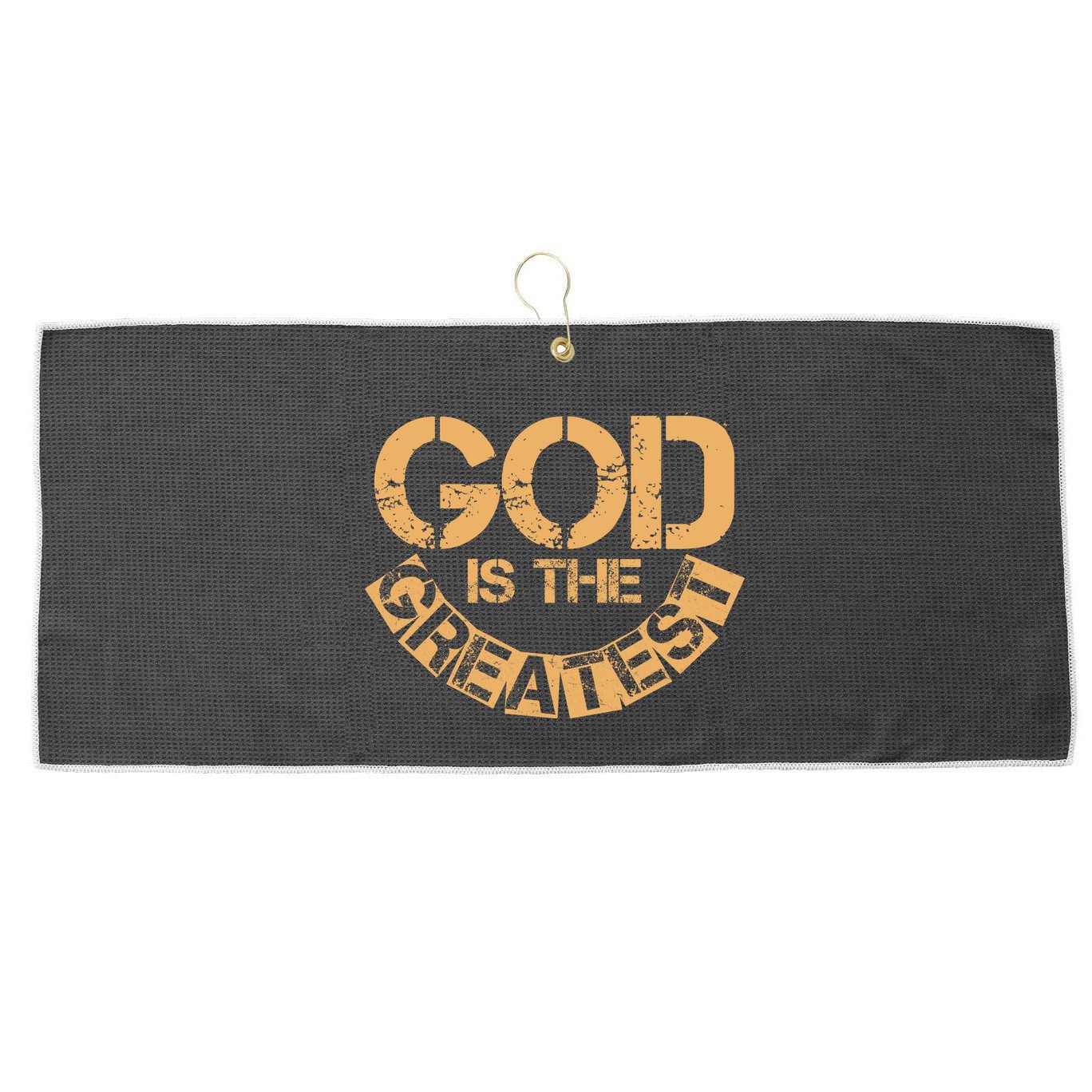 GOD is the Greatest Army Stamp Print Large Microfiber Waffle Golf Towel
