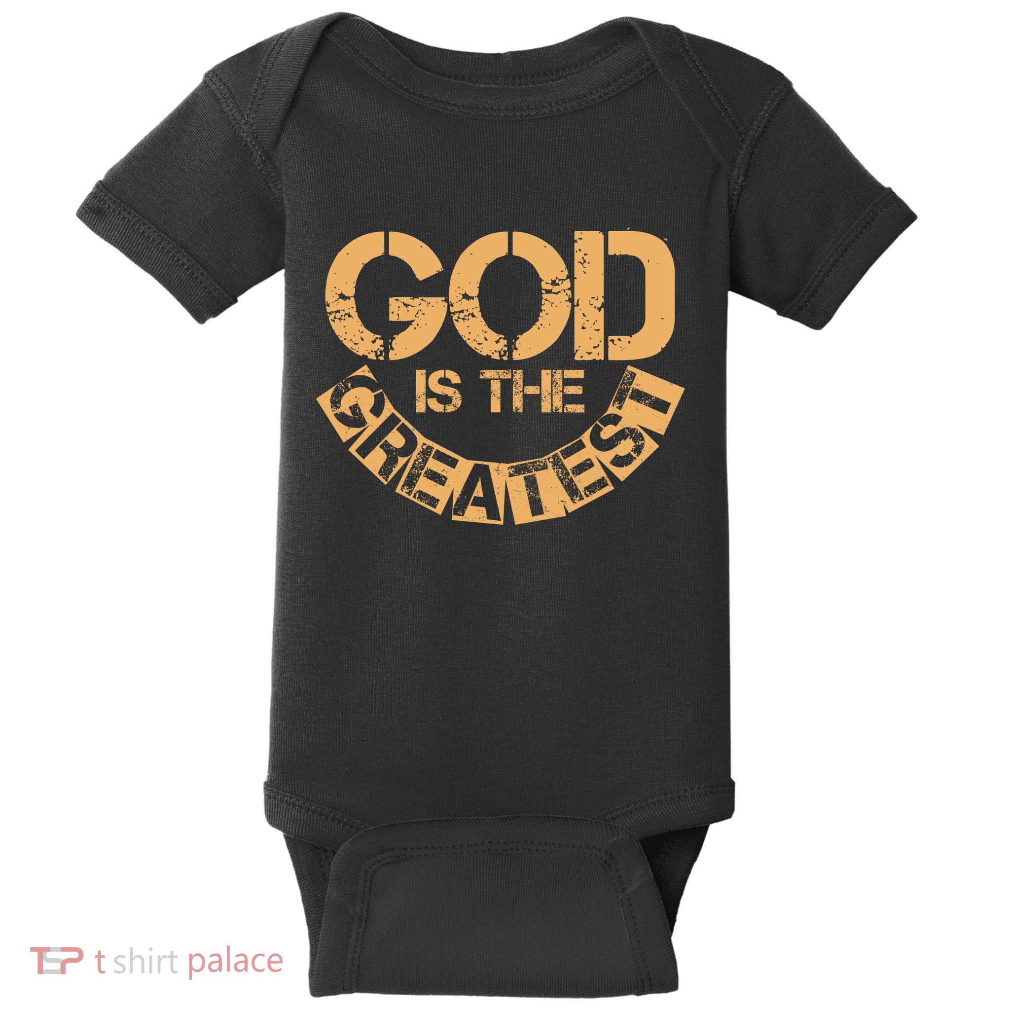 GOD is the Greatest Army Stamp Print Baby Bodysuit