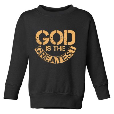 GOD is the Greatest Army Stamp Print Toddler Sweatshirt