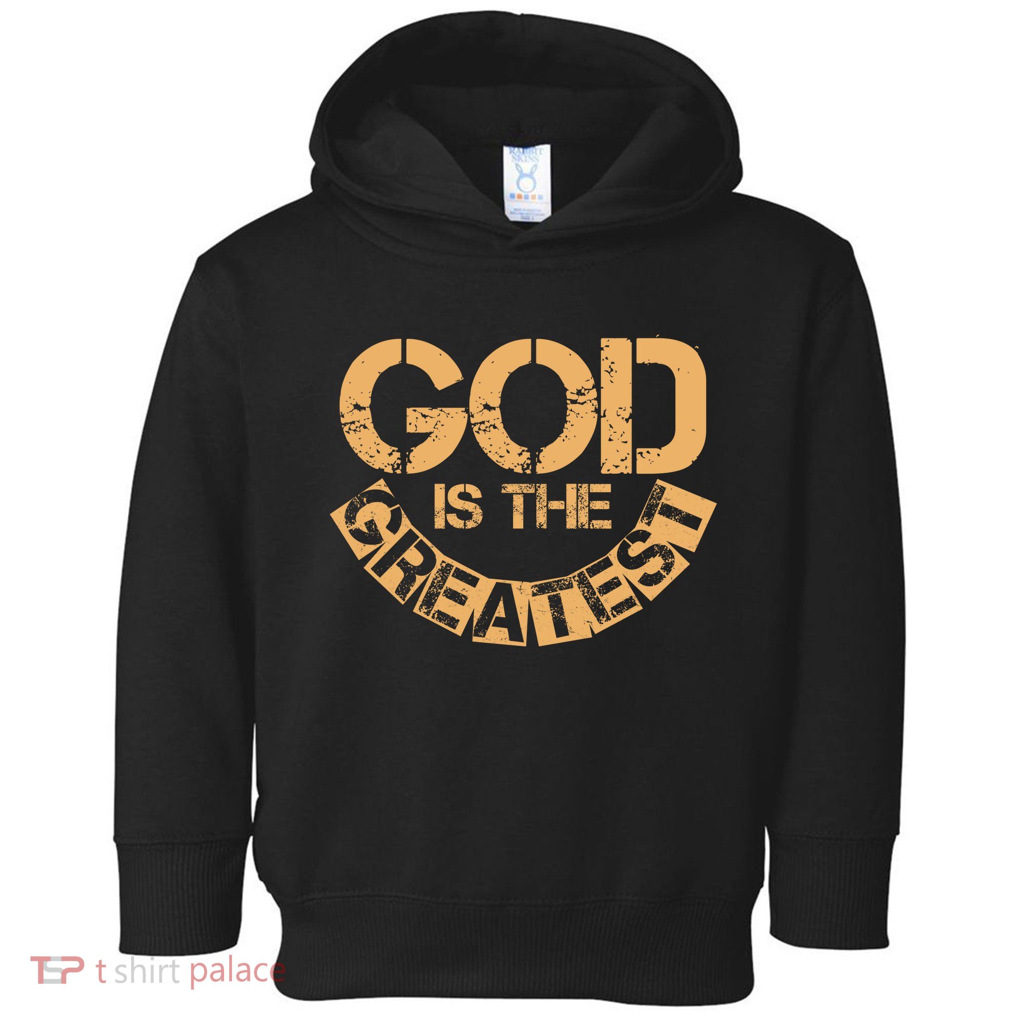 GOD is the Greatest Army Stamp Print Toddler Hoodie