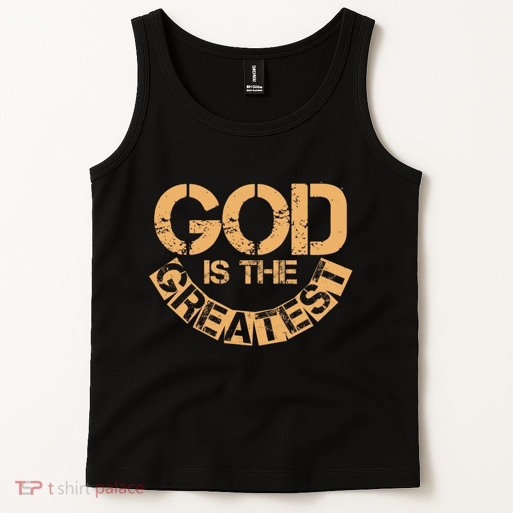 GOD is the Greatest Army Stamp Print Tank Top