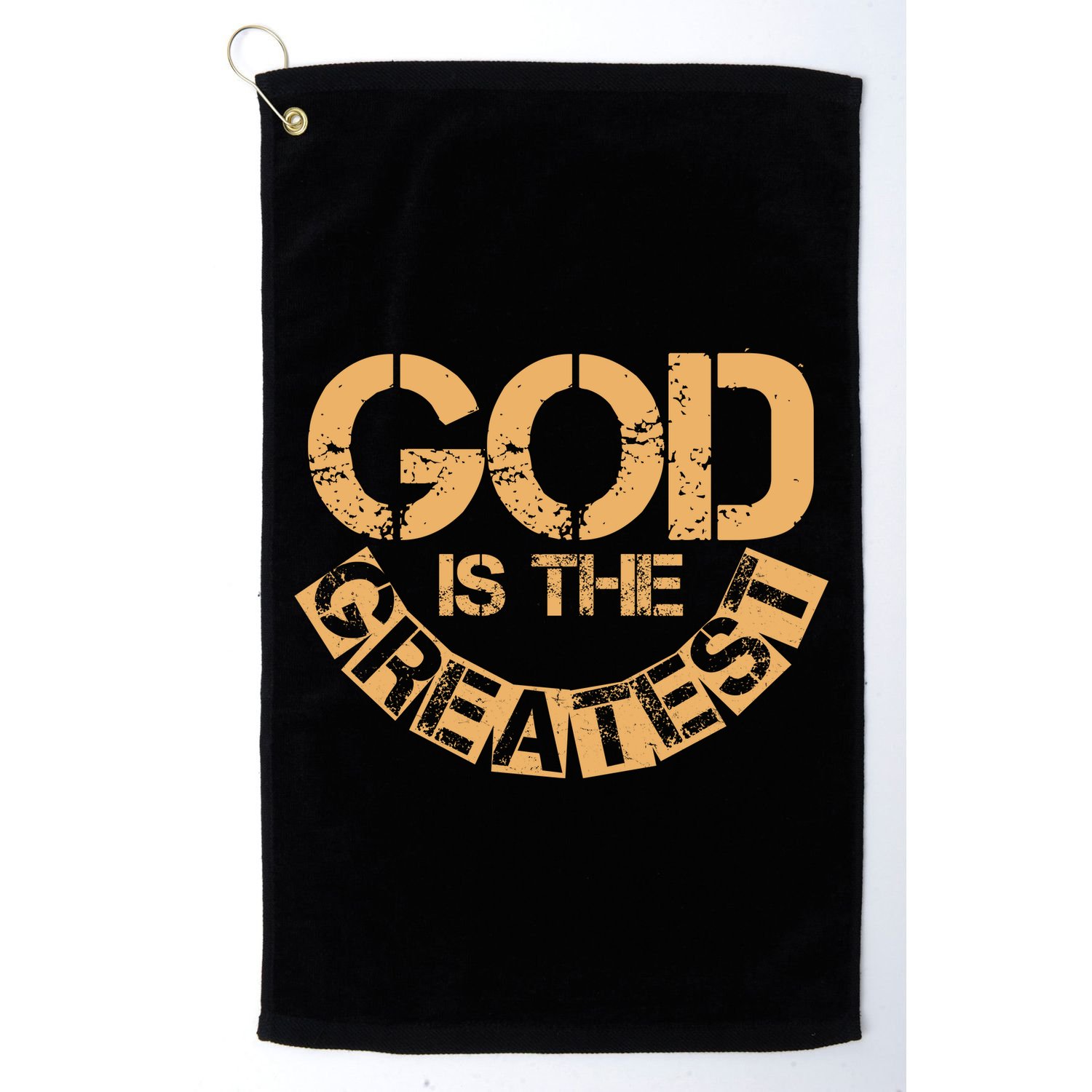 GOD is the Greatest Army Stamp Print Golf Towel