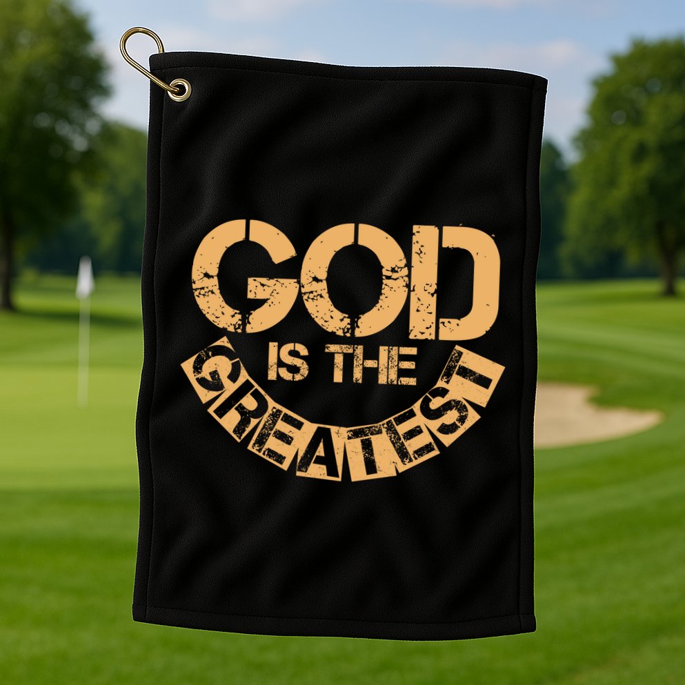 GOD is the Greatest Army Stamp Print Golf Towel