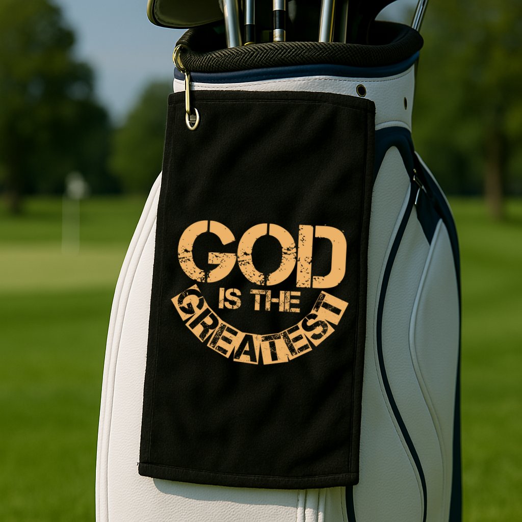 GOD is the Greatest Army Stamp Print Golf Towel