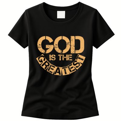 GOD is the Greatest Army Stamp Print Womens T-Shirt