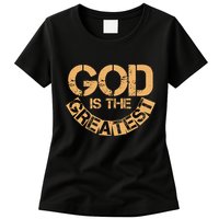 GOD is the Greatest Army Stamp Print Womens T-Shirt