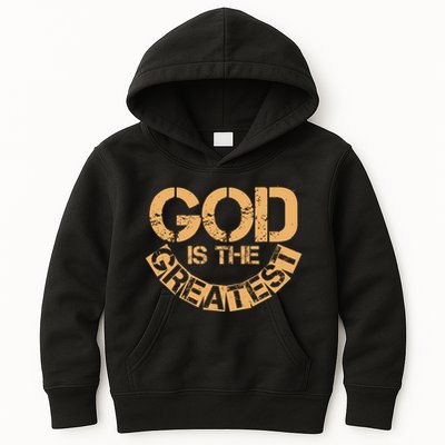 GOD is the Greatest Army Stamp Print Kids Hoodie