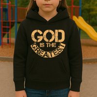 GOD is the Greatest Army Stamp Print Kids Hoodie