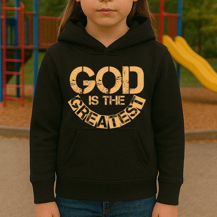 GOD is the Greatest Army Stamp Print Kids Hoodie