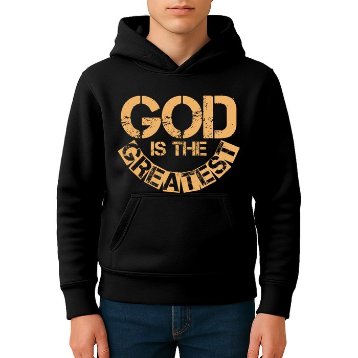 GOD is the Greatest Army Stamp Print Kids Hoodie