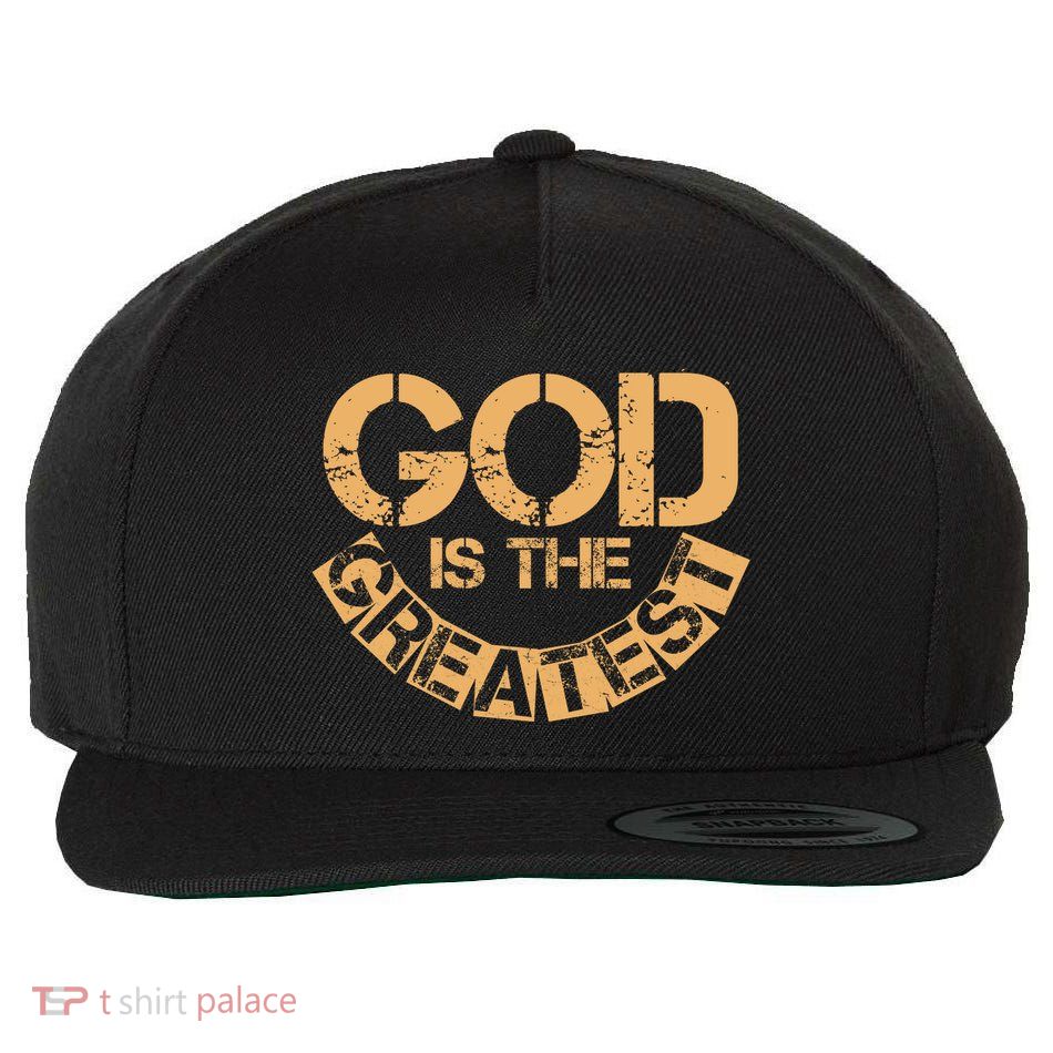 GOD is the Greatest Army Stamp Print Wool Snapback Cap