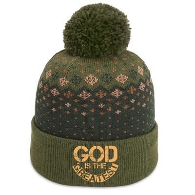 GOD is the Greatest Army Stamp Print The Baniff Cuffed Pom Beanie