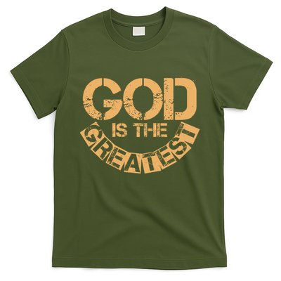 GOD is the Greatest Army Stamp Print T-Shirt
