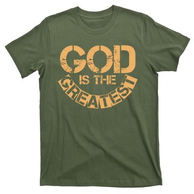 GOD is the Greatest Army Stamp Print T-Shirt