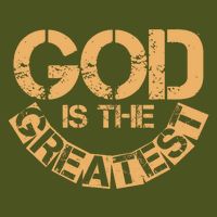 GOD is the Greatest Army Stamp Print Sustainable Bucket Hat