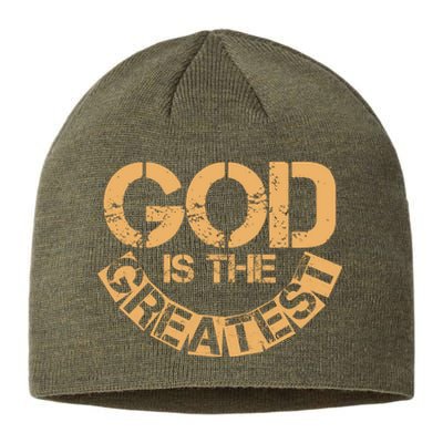 GOD is the Greatest Army Stamp Print Sustainable Beanie