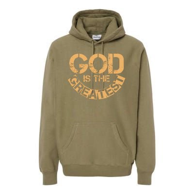 GOD is the Greatest Army Stamp Print Premium Hoodie