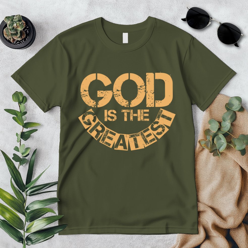 GOD is the Greatest Army Stamp Print Premium T-Shirt