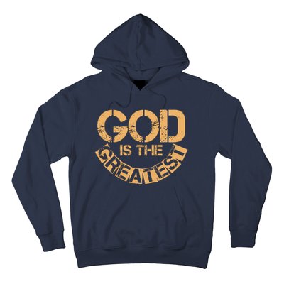 GOD is the Greatest Army Stamp Print Hoodie