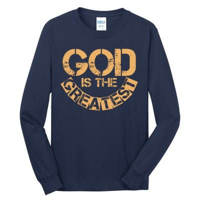 GOD is the Greatest Army Stamp Print Tall Long Sleeve T-Shirt