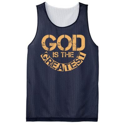 GOD is the Greatest Army Stamp Print Mesh Reversible Basketball Jersey Tank