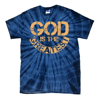 GOD is the Greatest Army Stamp Print Tie-Dye T-Shirt