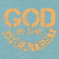 GOD is the Greatest Army Stamp Print Sueded Cloud Jersey T-Shirt