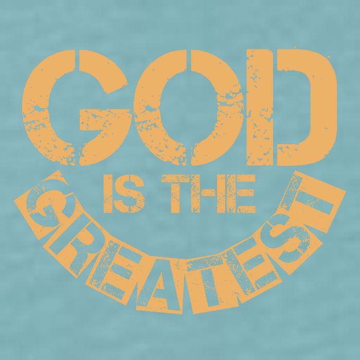 GOD is the Greatest Army Stamp Print Sueded Cloud Jersey T-Shirt