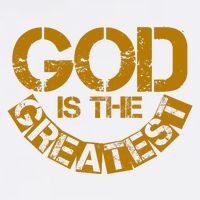 GOD is the Greatest Army Stamp Print Garment-Dyed Sweatshirt