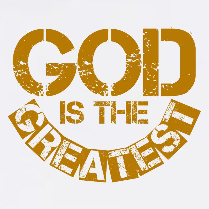 GOD is the Greatest Army Stamp Print Garment-Dyed Sweatshirt