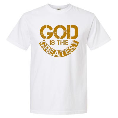 GOD is the Greatest Army Stamp Print Garment-Dyed Heavyweight T-Shirt