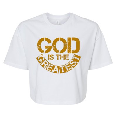 GOD is the Greatest Army Stamp Print Bella+Canvas Jersey Crop Tee