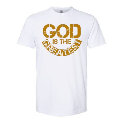 GOD is the Greatest Army Stamp Print Softstyle CVC T-Shirt