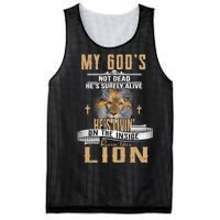 God Living On The Inside Roaring Like A Lion Mesh Reversible Basketball Jersey Tank