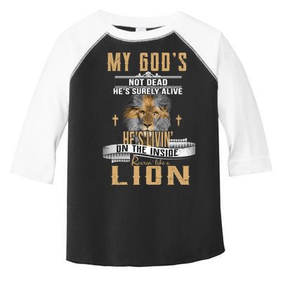 God Living On The Inside Roaring Like A Lion Toddler Fine Jersey T-Shirt