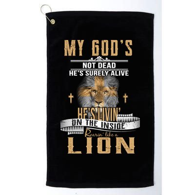 God Living On The Inside Roaring Like A Lion Golf Towel
