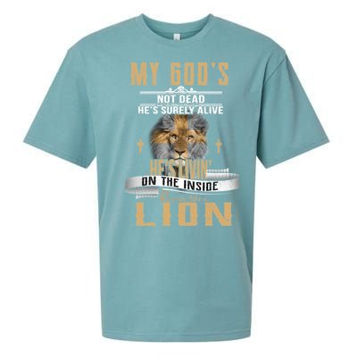 God Living On The Inside Roaring Like A Lion Sueded Cloud Jersey T-Shirt