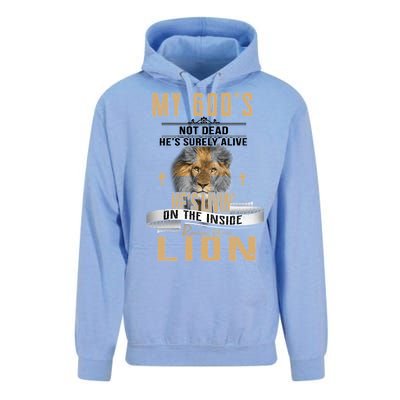 God Living On The Inside Roaring Like A Lion Unisex Surf Hoodie