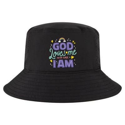 God Loves Me Just Like I Am Cool Comfort Performance Bucket Hat