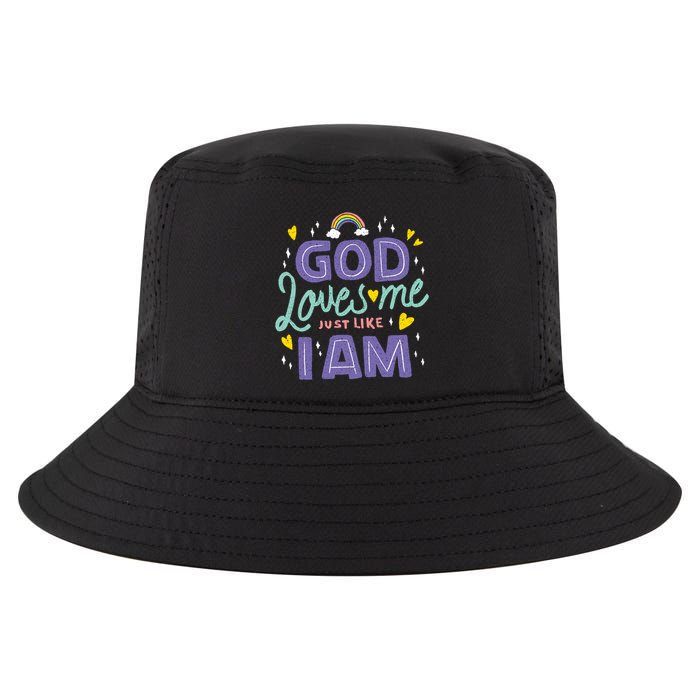 God Loves Me Just Like I Am Cool Comfort Performance Bucket Hat