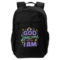 God Loves Me Just Like I Am Backpack