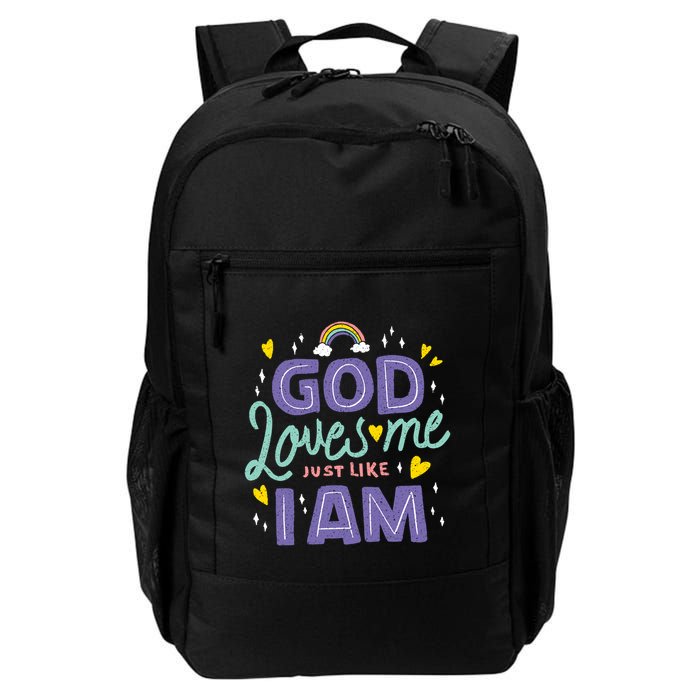 God Loves Me Just Like I Am Backpack