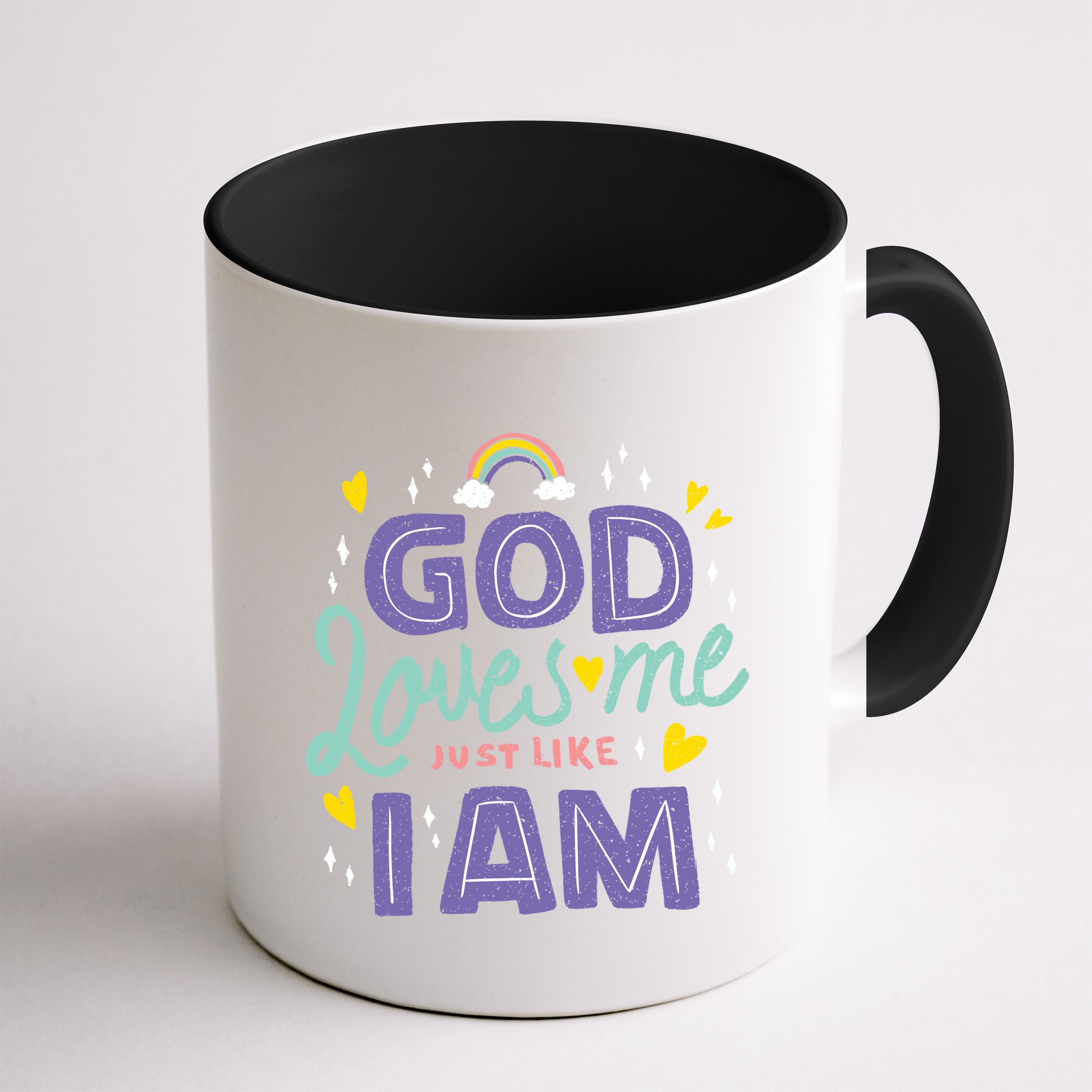 God Loves Me Just Like I Am Mug