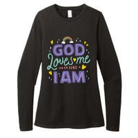 God Loves Me Just Like I Am Womens CVC Long Sleeve Shirt