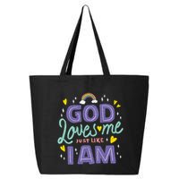 God Loves Me Just Like I Am 25L Jumbo Tote