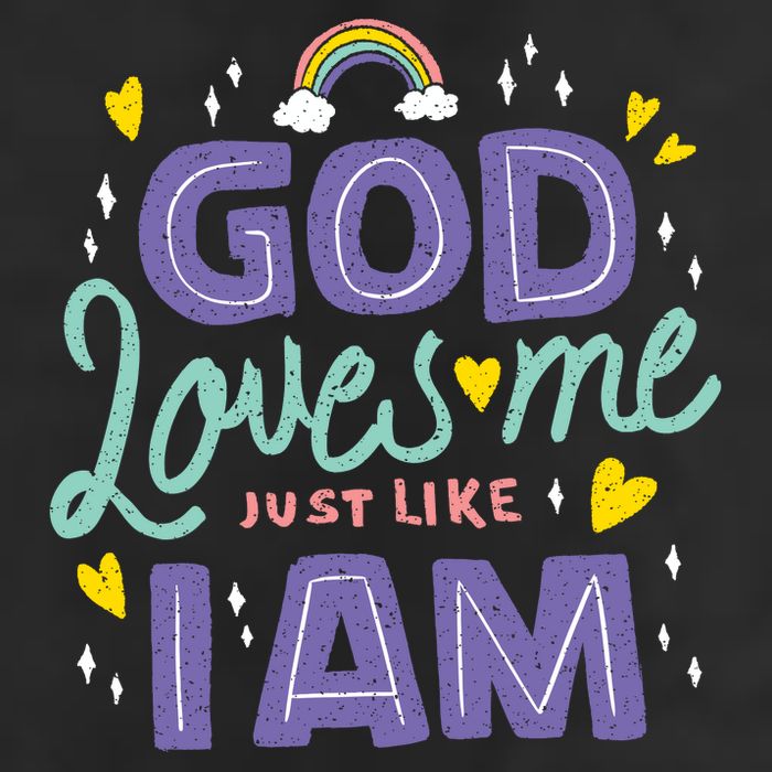 God Loves Me Just Like I Am 25L Jumbo Tote