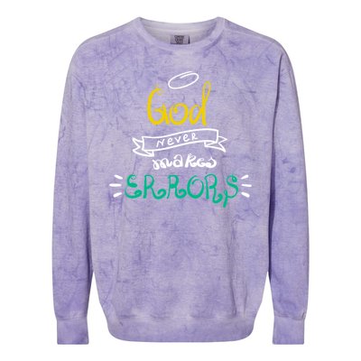 God Never Makes Errors Colorblast Crewneck Sweatshirt