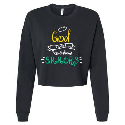 God Never Makes Errors Cropped Pullover Crew